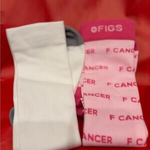 Figs Pink and White Motivational Socks [COPY]